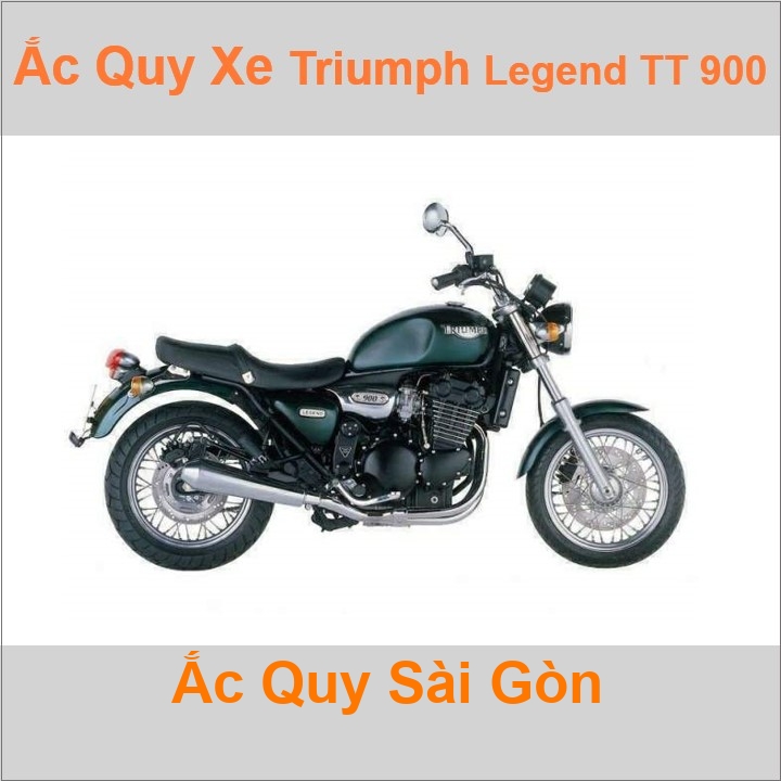 Bình ắc quy cho xe moto Triumph Legend TT 900 885cc có công suất tầm 14Ah (10h) với các mã bình ắc quy phổ biến như YB14L-BS