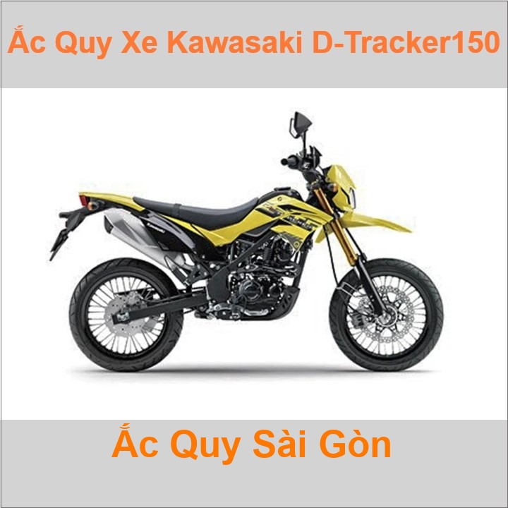 Bình ắc quy cho xe moto Kawasaki D-Tracker150 144cc có công suất tầm 7Ah (10h) với các mã bình ắc quy như YTX7L-BS, TTZ8V