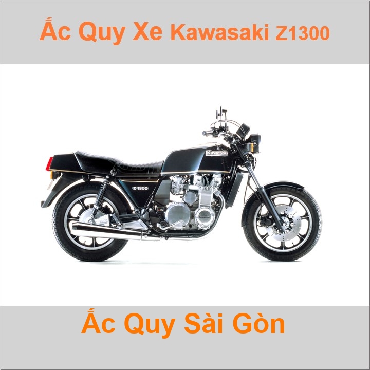 Bình ắc quy cho xe moto Kawasaki Z-1300 1286cc có công suất tầm 21Ah (10h) với các mã bình ắc quy phổ biến như YTX24L-BS