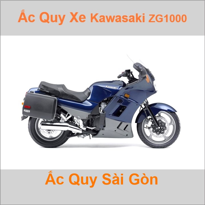 Bình ắc quy cho xe moto Kawasaki ZG1000 / Concours-1000 997cc có công suất tầm 20Ah (10h) với các mã bình ắc quy phổ biến như YTX20L-BS