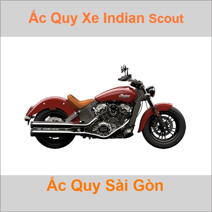 Bình acquy moto cho xe Indian Scout 1133cc / 999cc có công suất tầm 13Ah Có thể thay bằng mã YB14L-BS 12V-14Ah