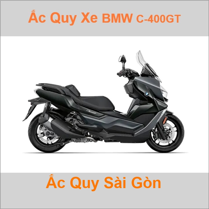 Bình acquy moto cho xe pkl BMW C400GT 350cc có công suất tầm 8Ah, 9Ah (10h) với các mã bình ắc quy phổ biến như YTX9-BS