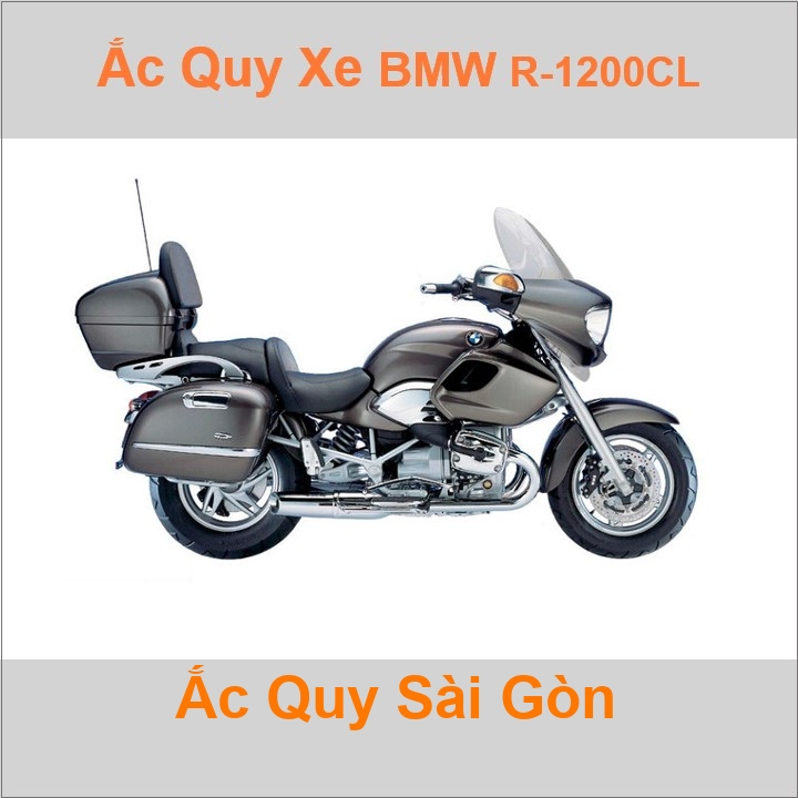 Bình acquy moto cho xe pkl BMW R-1200CLC 1170cc có công suất tầm 17.7Ah (10h) Có thể thay bằng mã YTX20L-BS 12V-18Ah