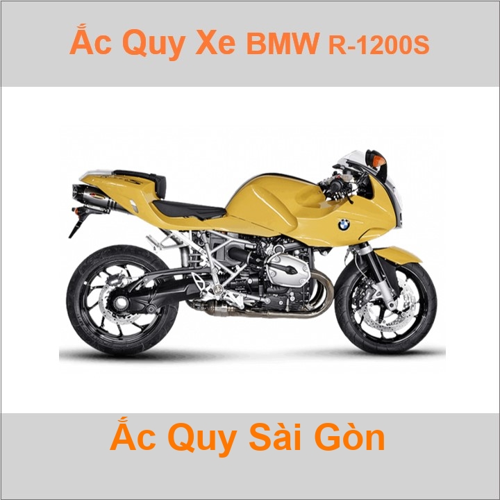 Bình acquy moto cho xe pkl BMW R-1200S (2006 - 2007) 1170cc có công suất tầm 12Ah (10h) với các mã bình ắc quy phổ biến như YTX14-BS 