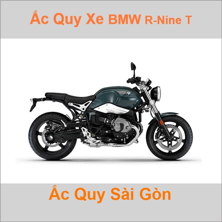 Bình acquy moto cho xe pkl BMW R nine T (2014 đến nay) 1170cc có công suất tầm 12Ah (10h) với các mã bình ắc quy phổ biến như YTX14-BS 