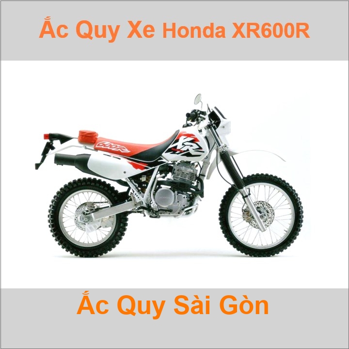 Bình acquy moto cho xe cào cào Honda XR 600R 591cc có công suất tầm 7Ah (10h) với các mã bình ắc quy phổ biến như YTX7A-BS