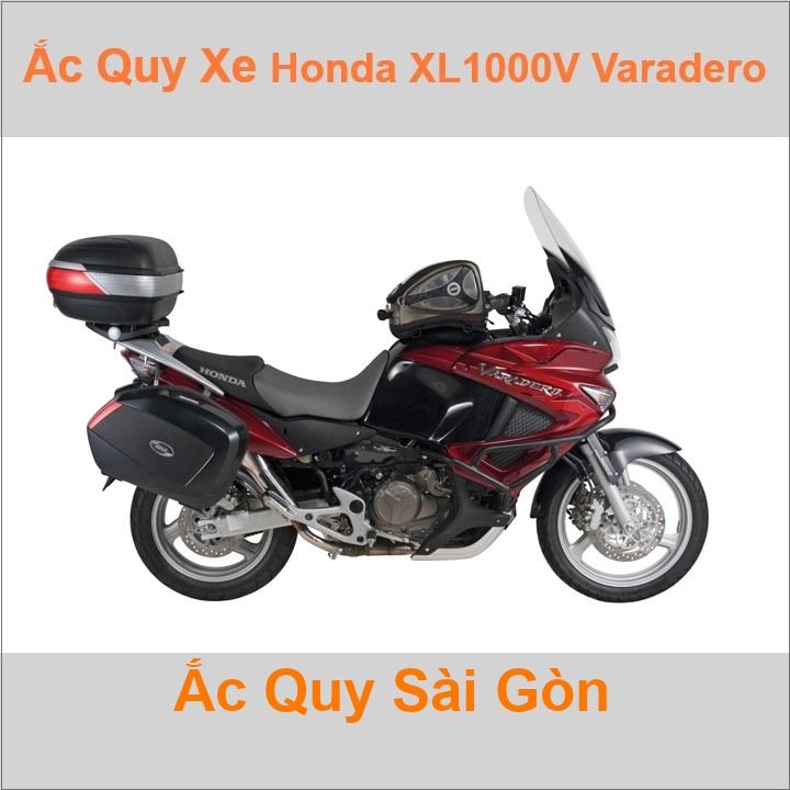 Bình acquy moto cho xe pkl Honda XL 1000V Varadero 996cc có công suất tầm 16Ah (10h) với các mã bình ắc quy phổ biến như YTX16-BS