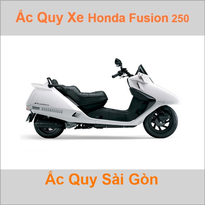 Bình acquy moto cho xe tay ga Honda Fusion / Heflix / Spazio / CN 250 có công suất tầm 10Ah, 12Ah (10h) với các mã bình ắc quy phổ biến như YTX12-BS Bình ắc quy xe mô tô phân khối lớn scooter Honda có kích thước khoảng Dài 15cm * Rộng 8.7cm * Cao 13cm chất lượng tốt với giá rẻ, cạnh tranh nhất.