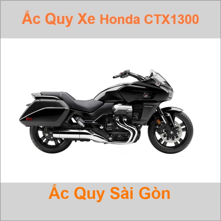Bình acquy moto cho xe tay ga Honda CTX 1300 1261cc có công suất tầm 11.2Ah (10h) với các mã bình ắc quy phổ biến như TTZ14S, YTZ12S