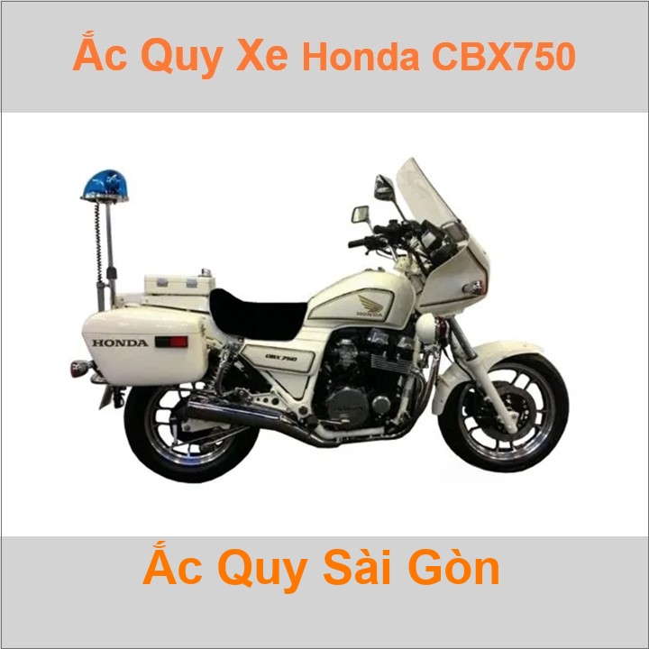 Bình acquy moto cho xe pkl Honda CBX 750 747cc có công suất 14Ah Có thể thay bằng bình 12V 14Ah (10hr) mã YB14L-BS