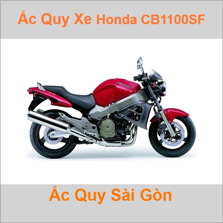 Bình acquy moto cho xe pkl Honda CB 1100SF / Honda X11 1137cc có công suất tầm 10Ah, 12Ah (10h) với các mã bình ắc quy phổ biến như YTX12-BS