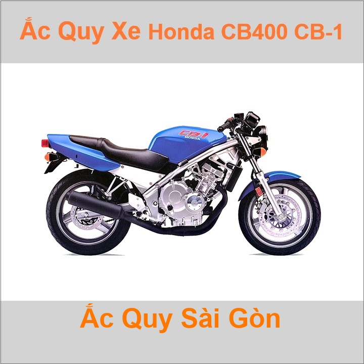 Ắc quy xe mô tô Honda CB 400 CB-1 - 4 máy (1989 - 1990)