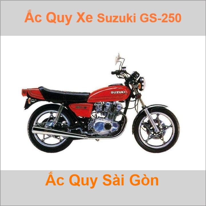 Ắc quy xe mô tô Suzuki GS 250 (1980 - 1981)