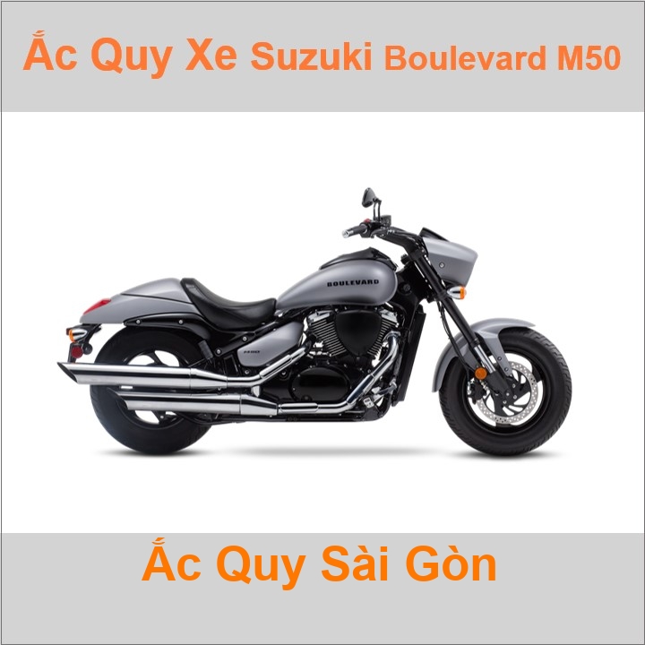 Bình acquy moto cho xe pkl Suzuki VZ 800 / Boulevard M50 / Intruder M800 có công suất tầm 10Ah 12Ah (10h) với các mã bình ắc quy phổ biến như YTX12-BS