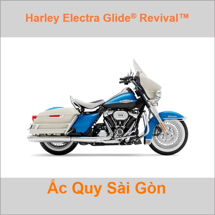 Bình acquy moto cho xe pkl Harley-Davidson Electra Glide Revival 114ci-1868cc (2021 đến nay) có công suất 30Ah, 32Ah (10h) mã YB30L-BS, YB32L-BS Bình ắc quy xe mô tô phân khối lớn Revival FLH có kích thước khoảng Dài 16.5cm * Rộng 12.5cm * Cao 17.5cm chất lượng tốt nhất giá rẻ