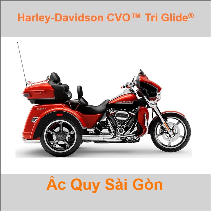 Bình acquy moto cho xe pkl Harley-Davidson CVO Tri Glide FLHTCUTGSE có công suất 30Ah, 32Ah (10h) mã YB30L-BS, YB32L-BS Bình ắc quy xe mô tô phân khối lớn Harley Davidson có kích thước khoảng Dài 16.5cm * Rộng 12.5cm * Cao 17.5cm battery chất lượng tốt nhất giá rẻ