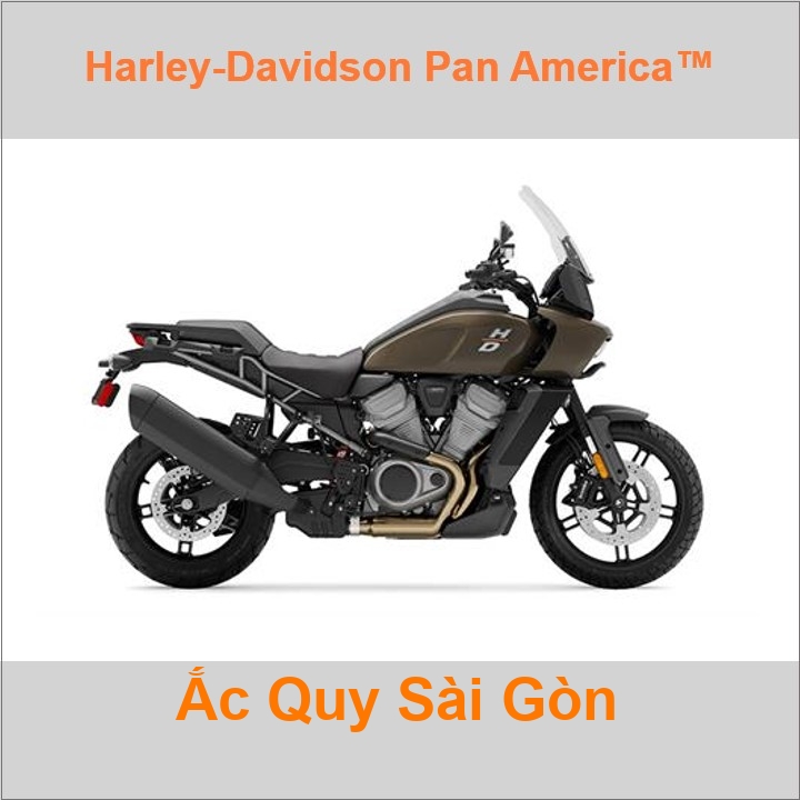 Bình acquy moto cho xe pkl Harley-Davidson Pan America RA1250 có công suất tầm 12Ah, 14Ah (10h) với các mã bình ắc quy phổ biến như YTX14L-BS Bình ắc