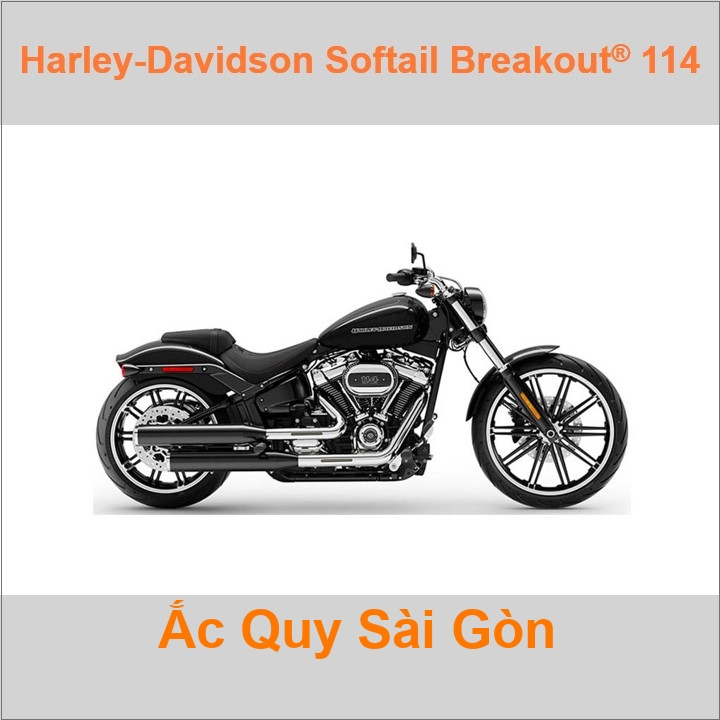 Bình acquy moto cho xe pkl Harley-Davidson Softail Breakout 114 FXBRS có công suất 18Ah, 20Ah (10h) với các mã bình ắc quy như YTX20L-BS, YT20L-4 Bình ắc quy xe mô tô phân khối lớn Harley Davidson có kích thước Dài 17.5cm * Rộng 8.7cm * Cao 15.5cm battery chất lượng tốt nhất giá rẻ