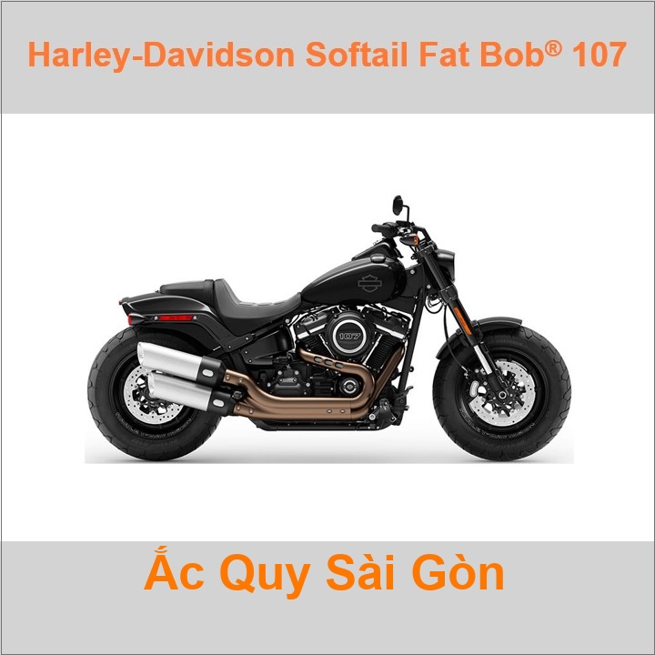 Bình acquy moto cho xe pkl Harley-Davidson Softail Fat Bob 107 FXFB có công suất 18Ah, 20Ah (10h) với các mã bình ắc quy như YTX20L-BS, YT20L-4 Bình ắc quy xe mô tô phân khối lớn Harley Davidson có kích thước Dài 17.5cm * Rộng 8.7cm * Cao 15.5cm battery chất lượng tốt nhất giá rẻ