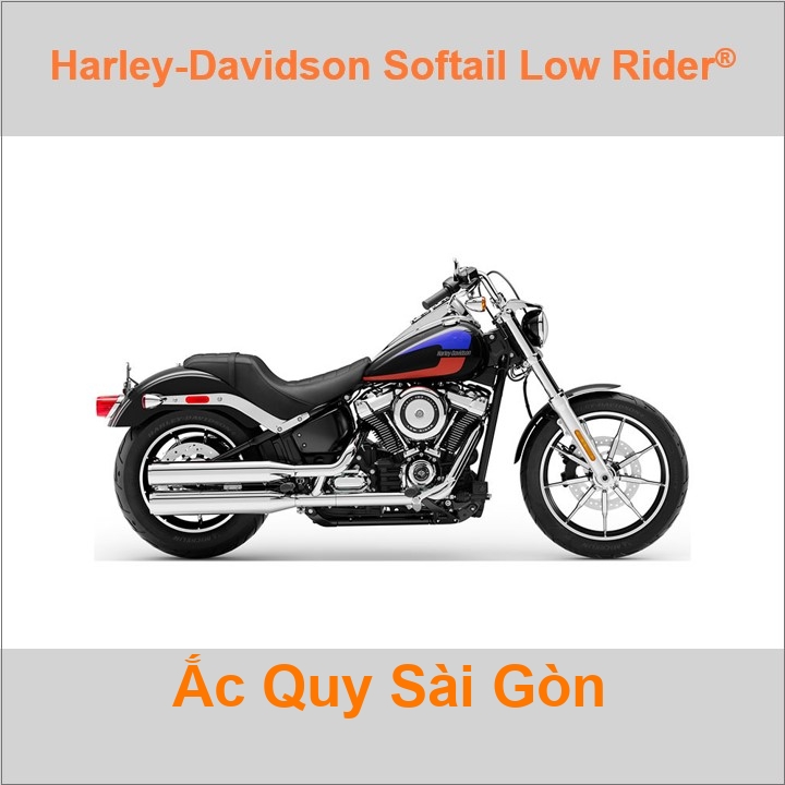 Bình acquy moto cho xe pkl Harley-Davidson Softail Low Rider 107 FXLR có công suất 18Ah, 20Ah (10h) với các mã bình ắc quy như YTX20L-BS, YT20L-4 Bình