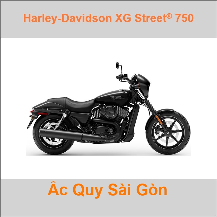 Bình acquy moto cho xe pkl Harley-Davidson Street 750 XG750 có công suất 12Ah, 14Ah (10h) với các mã bình ắc quy như YTX14L-BS Bình ắc quy xe mô tô phân khối lớn Harley Davidson có kích thước Dài 15cm * Rộng 8.7cm * Cao 14.5cm battery chất lượng tốt nhất giá rẻ