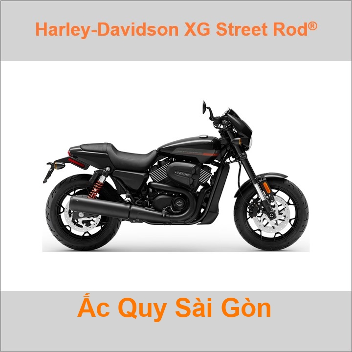 Bình acquy moto cho xe pkl Harley-Davidson Street Rod 750 XG750A có công suất 12Ah, 14Ah (10h) với các mã bình ắc quy như YTX14L-BS Bình ắc quy xe mô tô phân khối lớn Harley Davidson có kích thước Dài 15cm * Rộng 8.7cm * Cao 14.5cm battery chất lượng tốt nhất giá rẻ