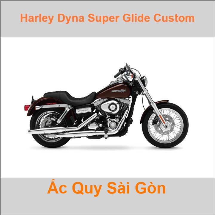 Bình acquy moto cho xe pkl Harley-Davidson Dyna Super Glide Custom FXDC có công suất 18Ah, 20Ah (10h) với các mã bình ắc quy như YTX20L-BS, YT20L-4 Bình ắc quy xe mô tô phân khối lớn Harley Davidson có kích thước Dài 17.5cm * Rộng 8.7cm * Cao 15.5cm battery chất lượng tốt nhất giá rẻ