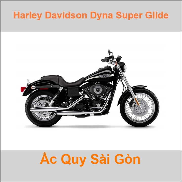 Bình acquy moto cho xe pkl Harley-Davidson Dyna Super Glide FXD có công suất 18Ah, 20Ah (10h) với các mã bình ắc quy như YTX20L-BS, YT20L-4 Bình ắc quy xe mô tô phân khối lớn Harley Davidson có kích thước Dài 17.5cm * Rộng 8.7cm * Cao 15.5cm battery chất lượng tốt nhất giá rẻ