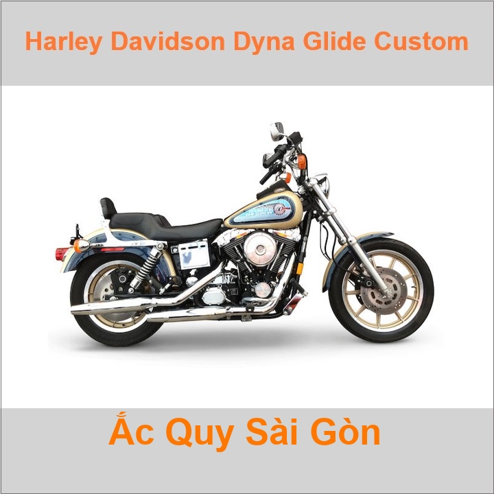 Bình acquy moto cho xe pkl Harley-Davidson Dyna Glide Custom FXDC có công suất 18Ah, 20Ah (10h) với các mã bình ắc quy như YTX20L-BS, YT20L-4 Bình ắc quy xe mô tô phân khối lớn Harley Davidson có kích thước Dài 17.5cm * Rộng 8.7cm * Cao 15.5cm battery chất lượng tốt nhất giá rẻ