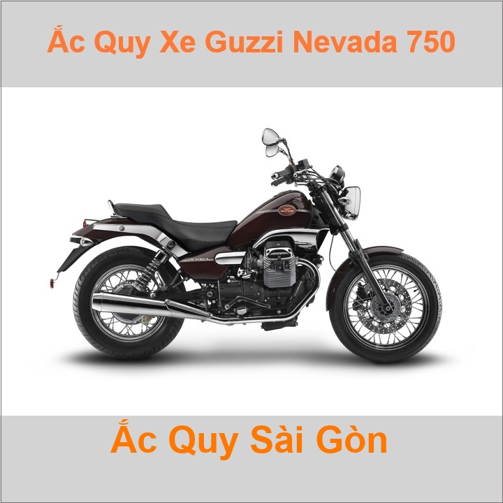 Bình ắc quy cho xe moto pkl Moto Guzzi Nevada 744cc có công suất tầm 14Ah (10h) với các mã bình ắc quy phổ biến như YB14L-BS Bình ắc quy xe mô tô phân khối lớn Moto Guzzi Nevada có kích thước khoảng Dài 13cm * Rộng 8.8cm * Cao 16.3cm battery chất lượng tốt nhất giá rẻ