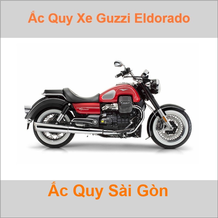 Bình ắc quy cho xe moto pkl Moto Guzzi Eldorado 1400 1380cc có công suất tầm 14Ah, 18ah (10h) với các mã bình ắc quy như YTX16-BS; YTX20CH-BS Bình ắc quy xe mô tô phân khối lớn Moto Guzzi Eldorado có kích thước khoảng Dài 15cm * Rộng 8.7cm * Cao 16cm battery chất lượng tốt nhất giá rẻ