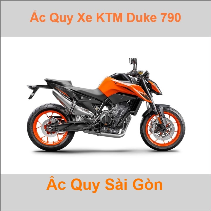 Bình acquy cho xe moto pkl KTM Duke 790 799cc có công suất tầm 11.2Ah (10h); 11.6Ah (20h) với các mã bình ắc quy phổ biến như YTZ12S, TTZ14S Bình ắc quy xe mô tô phân khối lớn KTM Duke 790 có kích thước khoảng Dài 15cm * Rộng 8.7cm * Cao 11cm battery chất lượng tốt nhất giá rẻ