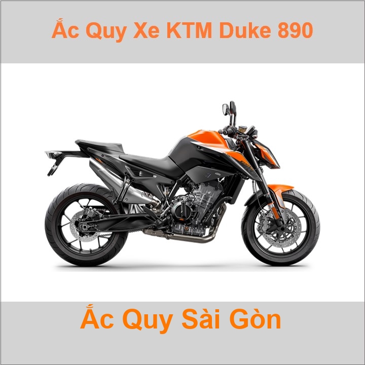 Bình acquy cho xe moto pkl KTM Duke 890 889cc có công suất tầm 11.2Ah (10h); 11.6Ah (20h) với các mã bình ắc quy phổ biến như YTZ12S, TTZ14S Bình ắc quy xe mô tô phân khối lớn KTM Duke 890 có kích thước khoảng Dài 15cm * Rộng 8.7cm * Cao 11cm battery chất lượng tốt nhất giá rẻ