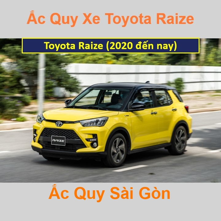 Bình acquy xe Toyota Raize (2020 đến nay) có công suất tầm 40Ah (cọc nổi – cọc nghịch) với các mã bình ắc quy phổ biến như 44B19L, 50B19L Bình ắc quy ô tô Toyota Raize có kích thước khoảng: Dài 19cm * Rộng 13cm * Cao 22,5cm