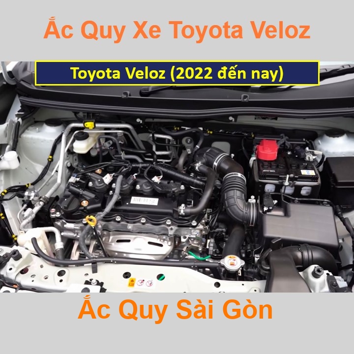 Bình acquy xe Toyota Veloz (2022 đến nay) có công suất tầm 40Ah (cọc nổi – cọc nghịch) với các mã bình ắc quy phổ biến như 44B19L, 50B19L  Bình ắc quy