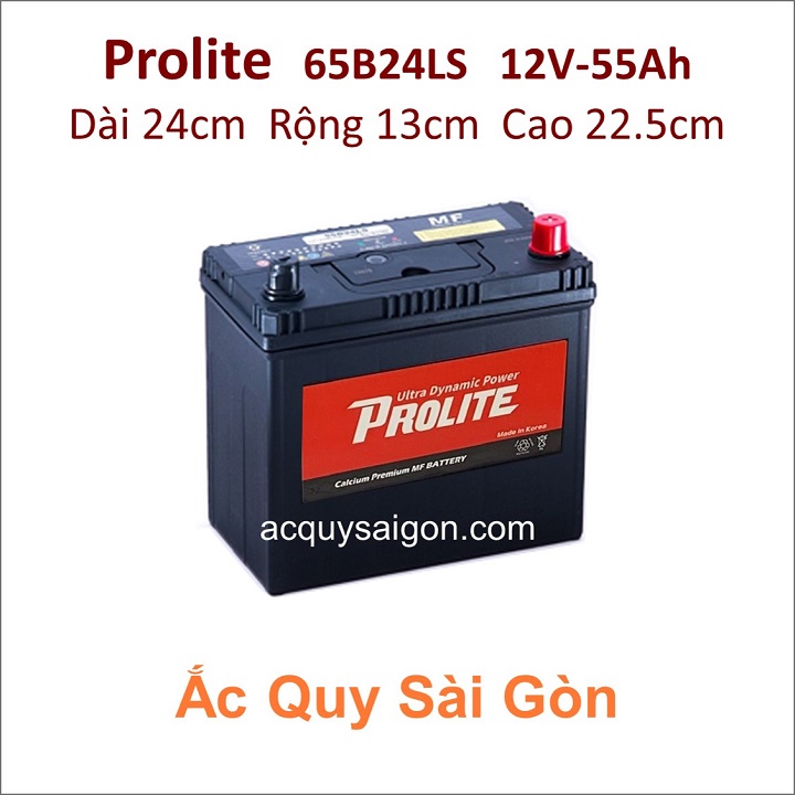 Chuyên phân phối sỷ và lẻ các loại bình ắc quy Prolite 12V 55Ah 65B24LS chất lượng cao nhập khẩu Hàn Quốc cho tất cả các hãng xe trên thị trường