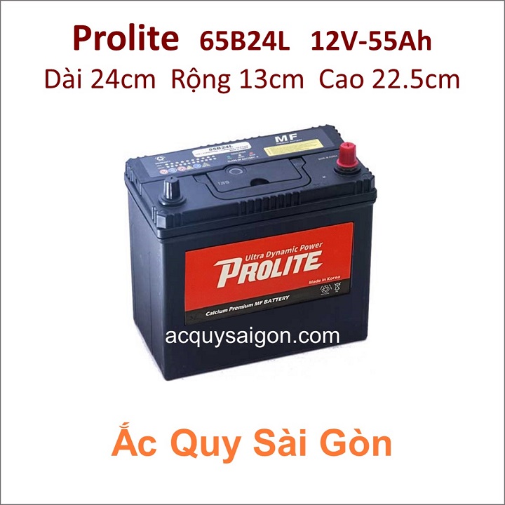 Chuyên phân phối sỷ và lẻ các loại bình ắc quy Prolite 12V 55Ah 65B24L chất lượng cao nhập khẩu Hàn Quốc cho tất cả các hãng xe trên thị trường 