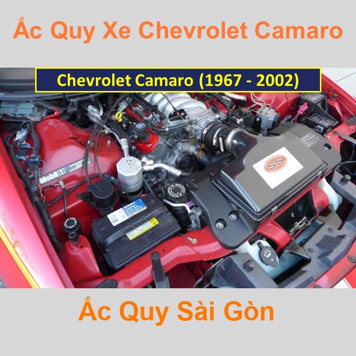 Bình ắc quy cho xe Chevrolet Camaro (1967 - 2002) có công suất tầm 
70Ah, 75Ah (cọc nổi - cọc thuận) với các mã bình ắc quy phổ biến như 
80D26R, 85D2