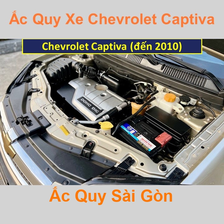 Bình ắc quy cho xe Chevrolet Captiva (đến 2010) có công suất tầm 60Ah, 62Ah (cọc chìm – cọc thuận) với các mã bình ắc quy phổ biến như Din60R, Din62R