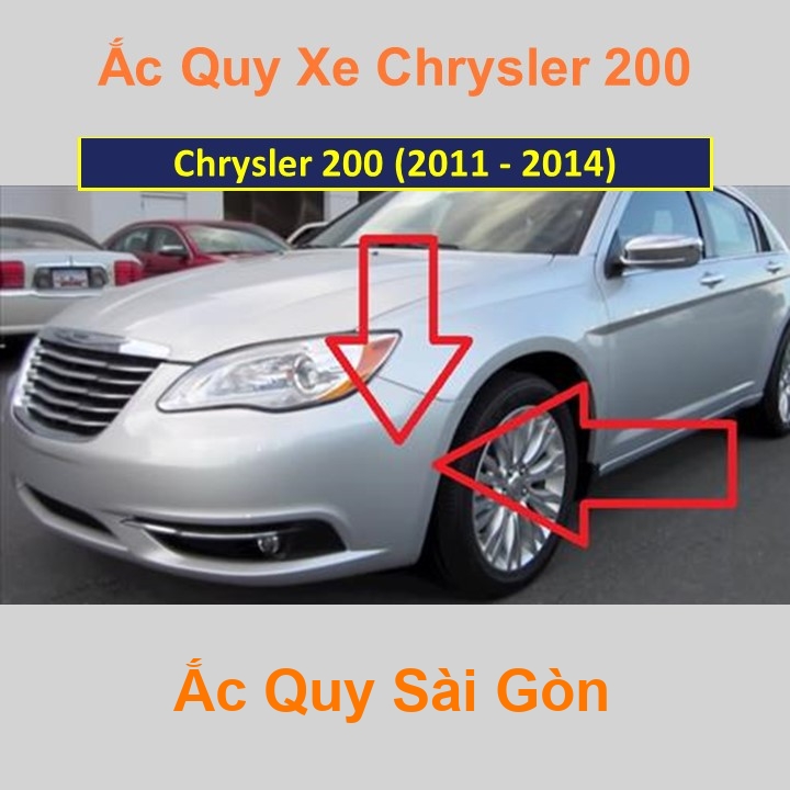 Bình ắc quy cho xe Chrysler 200 (2011 - 2014) có công suất tầm 
60Ah, 65Ah (cọc nổi - cọc thuận) với các mã bình ắc quy phổ biến như 
55D23R, 75D23R