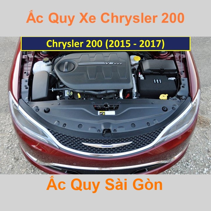 Bình ắc quy cho xe Chrysler 200 (2015 - 2017) có công suất tầm 
74Ah, 75Ah (cọc chìm – cọc nghịch) với các mã bình ắc quy phổ biến như 
Din74, Din75