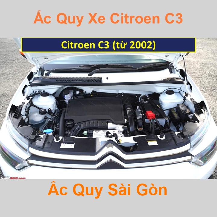 Bình ắc quy cho xe Citroen C3 có công suất tầm 60Ah, 62Ah (cọc chìm – cọc nghịch) với các mã bình ắc quy như Din60, Din62