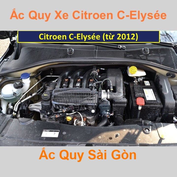 Bình ắc quy cho xe Citroen C Elysee có công suất tầm 60Ah, 62Ah (cọc chìm – cọc nghịch) với các mã bình ắc quy như Din60, Din62