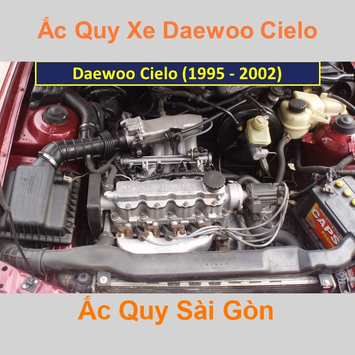 Bình ắc quy cho xe Daewoo Cielo có công suất tầm 60Ah, 65Ah (cọc nổi - cọc thuận) với các mã bình ắc quy như 55D23R, 75D23R