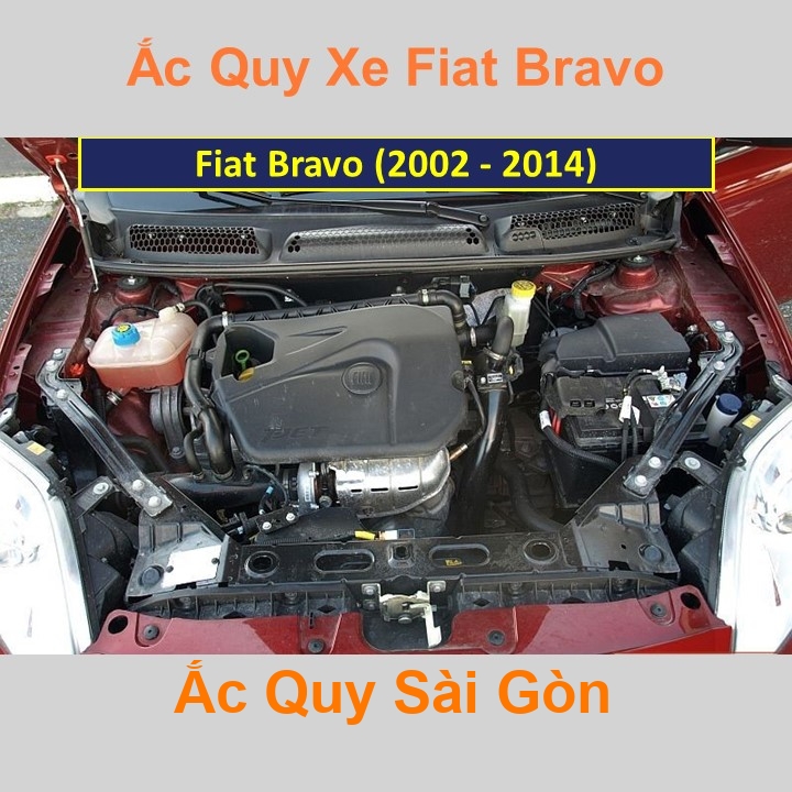 Bình ắc quy cho xe Fiat Bravo có công suất tầm 60Ah, 62Ah (cọc chìm – cọc nghịch) với các mã bình ắc quy như Din60, Din62 Bình acquy oto Fiat Bravo có
