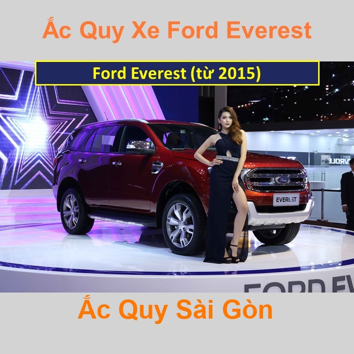 Bình ắc quy xe ô tô Ford Everest (từ 2015)
