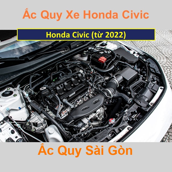 Bình ắc quy xe Honda Civic (từ 2022) Công suất tầm 60Ah, 62Ah (cọc chìm – cọc nghịch) với các mã bình ắc quy phổ biến như Din60, Din62 ... Bình acquy 