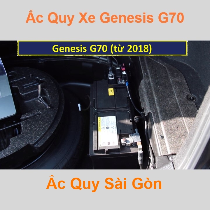 Bình ắc quy cho xe Genesis G70 (2018 đến nay) có công suất tầm 95Ah, 100Ah (cọc chìm – nghịch) với các mã bình ắc quy phổ biến như AGM95, Din100 Bình