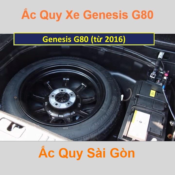 Bình ắc quy cho xe Genesis G80 (2016 đến nay) có công suất tầm 95Ah, 100Ah (cọc chìm – nghịch) với các mã bình ắc quy phổ biến như AGM95, Din100 Bình acquy oto Genesis G80 có kích thước khoảng Dài 35cm * Rộng 17,5cm * Cao 19cm Ắc Quy Sài Gòn