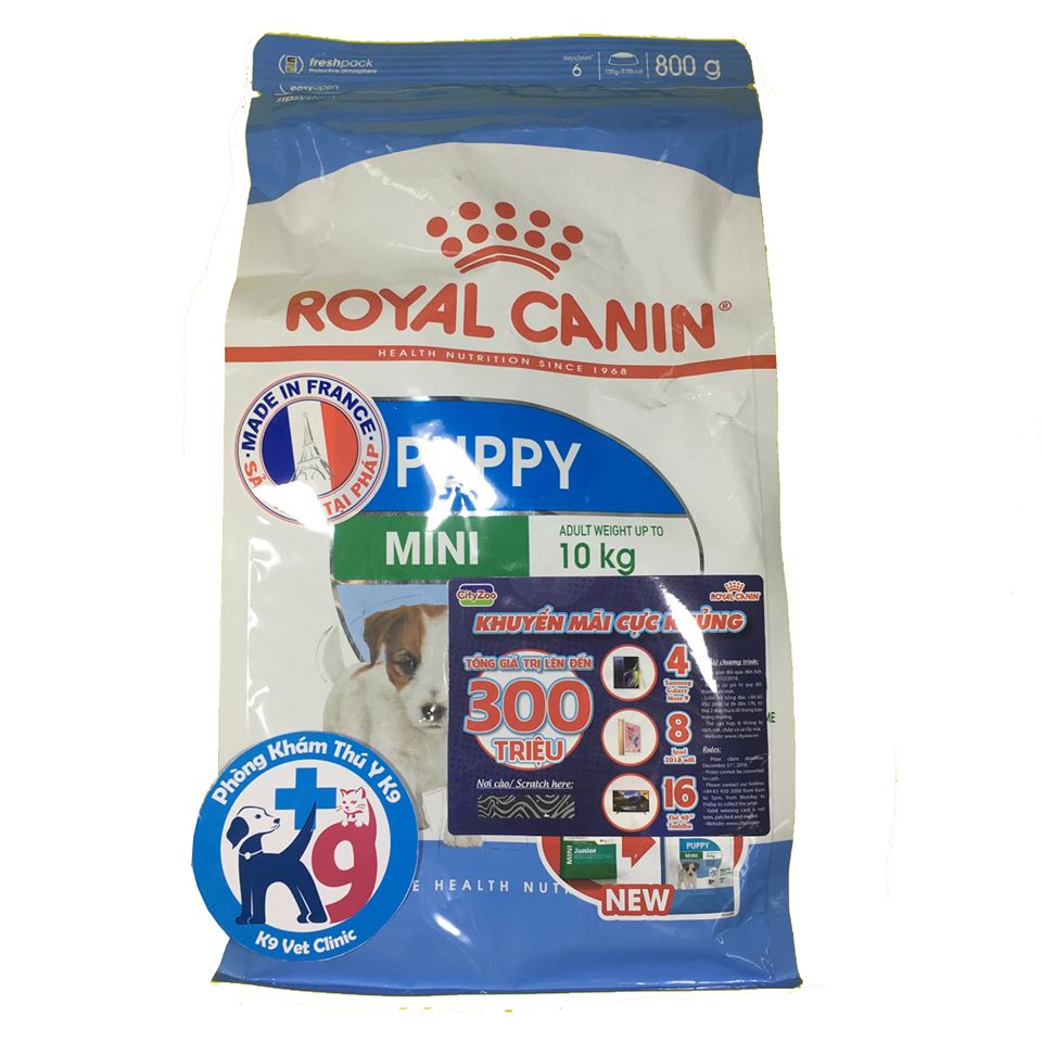 Royal canin mini puppy - Thức ăn cho chó con cỡ nhỏ 800gr